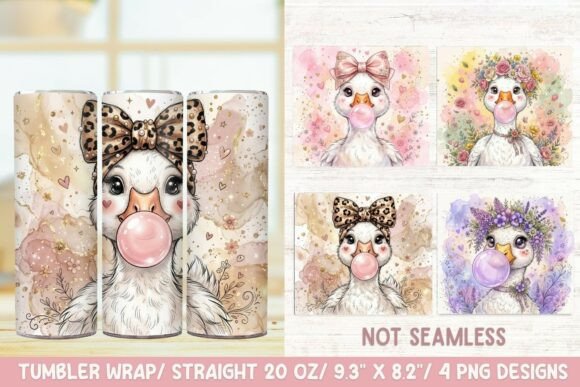 Bubblegum Goose 20 OZ Tumbler Wrap Graphics Review