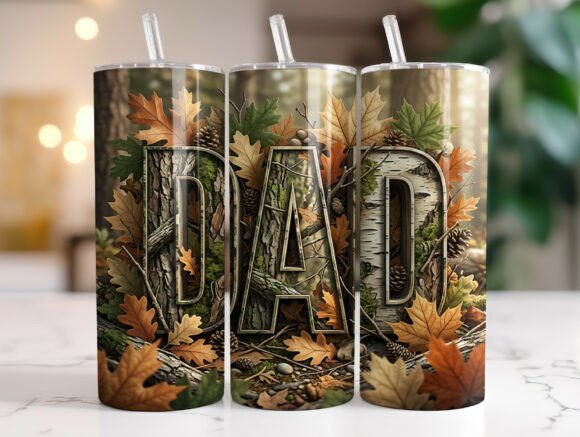 Camouflage Dad Graphics: Tumbler Wraps for Crafters