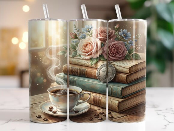 Christian Book Lover Skinny Tumbler Wrap Graphics