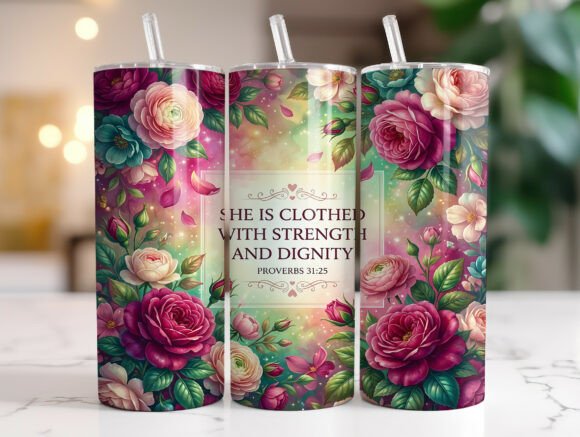 Christian Scripture Quote 20oz Tumbler Graphics
