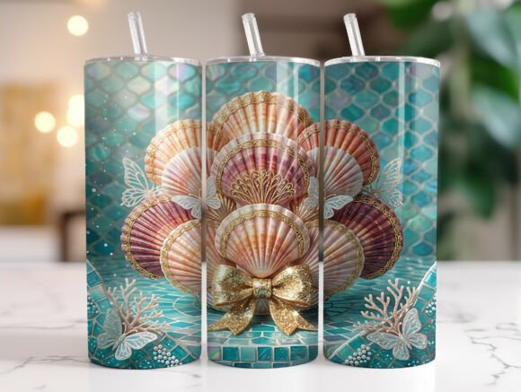 Coquette Seashell Tumbler Wraps & Graphics