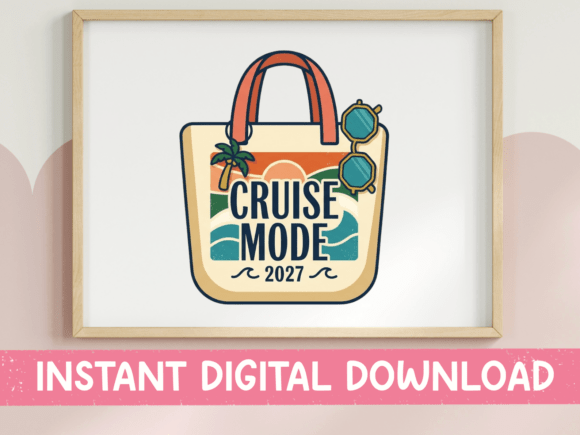 Cruise Mode 2027 Tote Bag SVG: Graphics & T-Shirt Designs