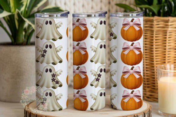 Cute Halloween Ghosts Tumbler Graphics