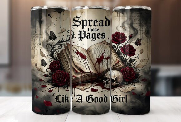 Dark Romance Book Quote 20oz Tumbler PNG Graphics Review