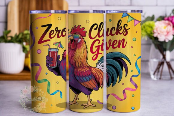 Funny Rooster Summer Cocktail Tumbler Graphics