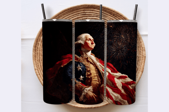 George Washington Tumbler Wrap, July 4 Graphics