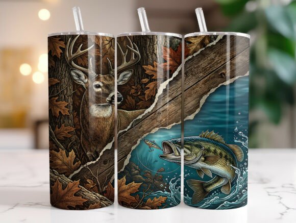 Hunting Fishing Tumbler Wrap Sublimation Graphics Review