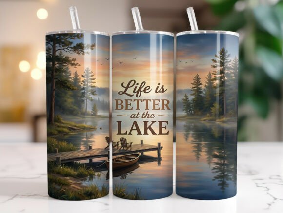Lake Life 20oz Tumbler Wrap Sublimation Graphics Review