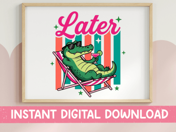 Later Gator Beach Chair: Graphics & T-Shirt Designs