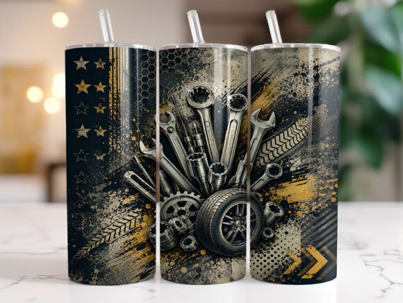 Mechanic 20oz Tumbler Wraps: Graphics for Local Brands