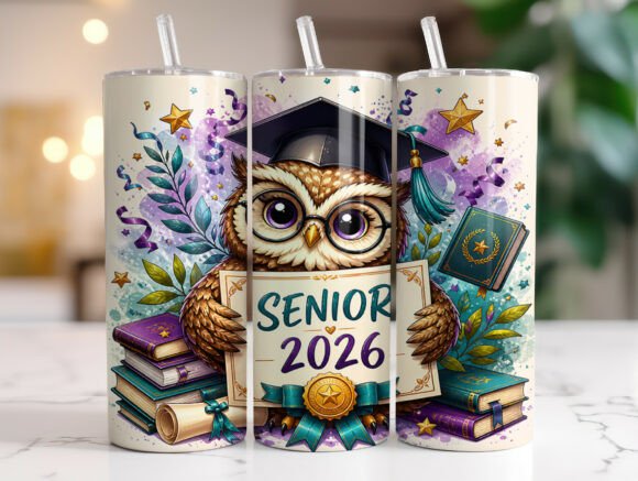 Owl Graduation Senior 2026 Tumbler Wrap