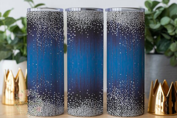 Royal Blue Glitter 20oz Tumbler Wrap: Graphics for Tumbler Wraps