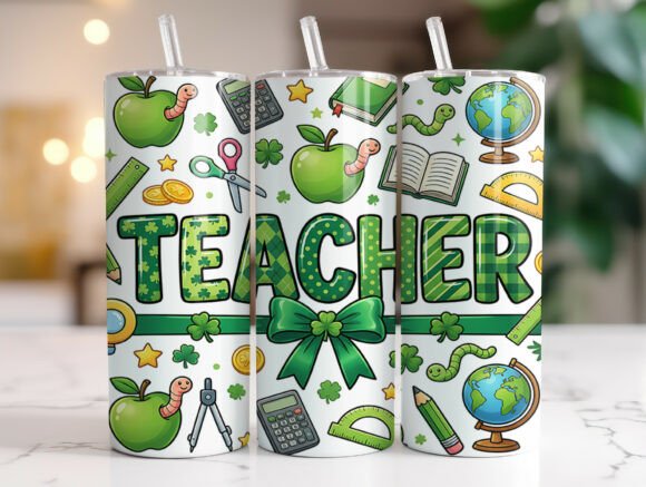 St. Patrick’s Day Teacher 20oz Tumbler Graphics