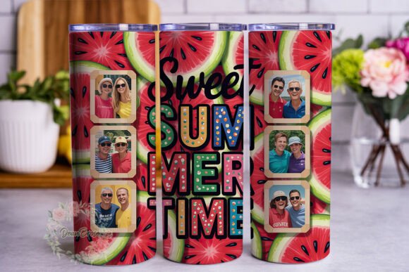 Summer Memories Photo 20oz Tumbler Wrap Graphics